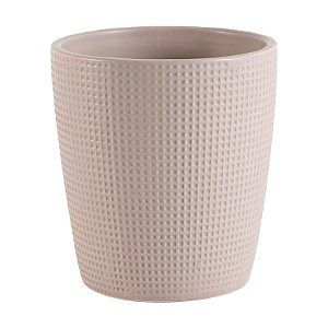 VASO DE CERAMICA DECORATIVO GRIS TAUPE NUDE - 14CM