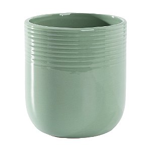 VASO DE CERAMICA TIMELESS DECORATIVO VERDE - 14CM