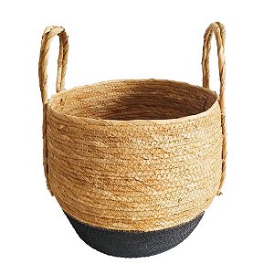 CESTO PARACANAS NATURAL PRETO/NATURAL  EM SEAGRASS P