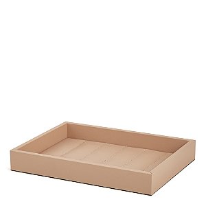 BANDEJA EM MDF COM REVESTIMENTO SINTETICO BEGE MART 29CM