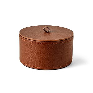 CAIXA COM REVESTIMENTO EM PU MARROM MART 13cm