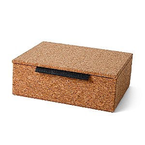 CAIXA EM MDF COM REVESTIMENTO EM CORTICA MART 12x5cm