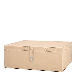 CAIXA EM MDF COM REVESTIMENTO SINTETICO BEGE MART 36cm