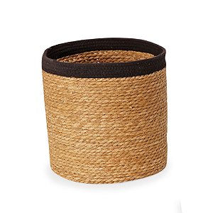 CESTO EM FIBRA NATURAL COM ALGODAO MART 33cm