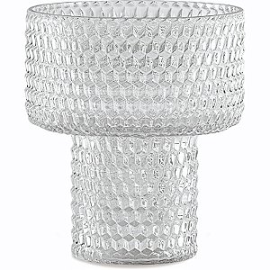 VASO EM VIDRO INCOLOR MART - 19cm