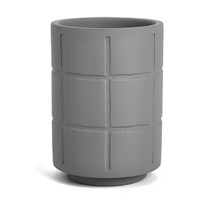 COPO PORTA ESCOVA EM CIMENTO CINZA MART - 11,5CM
