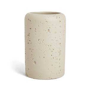 COPO PORTA ESCOVA EM CIMENTO BEGE MART - 11,5CM