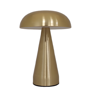 ABAJUR COGUMELO EM METAL DOURADO MUSH TOUCH - 21CM