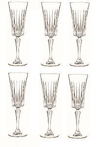 CJ 6 TACA CHAMPANHE TIMELESS RCR CRISTALLERIA ITALIANA 210ML