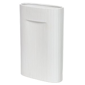 VASO DECORATIVO CERAMICA BRANCO 25X17X6cm