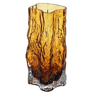 VASO DECOR DEGRADE VIDRO AMBAR 21x10CM