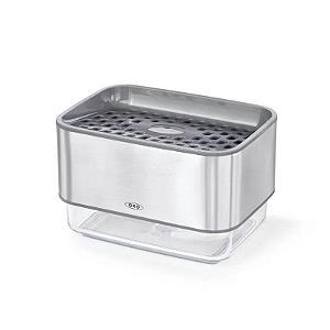 DISPENSER PORTA DETERGENTE INOX E ESPONJA  400ML - OXO