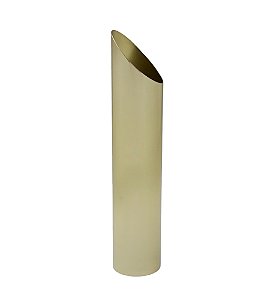 VASO DECORATIVO EM ACO INOX NA COR DOURADO - 31cm