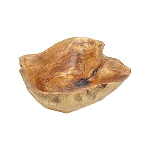 CENTRO DE MESA DECORATIVO EM MADEIRA MARROM 9,5X29,5CM