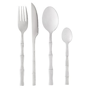 FAQUEIRO 16 PECAS DE ACO INOX BAMBU ELEGANT LYOR