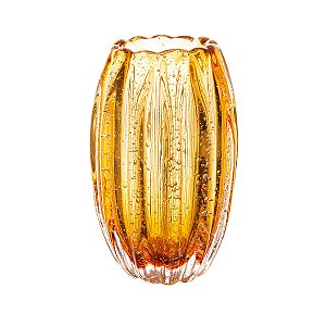 VASO DE VIDRO ITALY AMBAR 9CM X 13CM LYOR