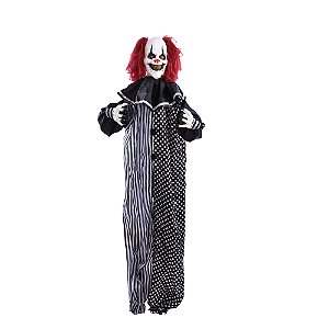 PALHACO NORMAN DECORATIVO LUZ SOM MOVIMENTO 204CM HALLOWEEN
