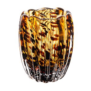 VASO DE VIDRO ITALY LEOPARDO 9CM X 12CM - WOLFF
