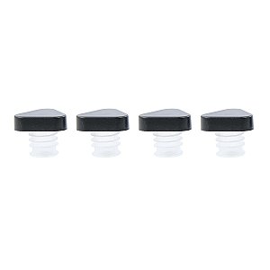 TAMPA PRETA DE PLASTICO PARA GARRAFA  4X4X3CM - 4 PEÇAS