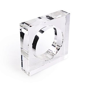 ESCULTURA CIRCULO EM CRISTAL DECORATIVA INCOLOR 3X12X12CM
