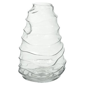 VASO DECORATIVO VIDRO INCOLOR 30CMX19,5CM FLORARTE