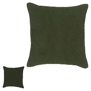 ALMOFADA DE ALGODAO VERDE 50X50cm FLORARTE