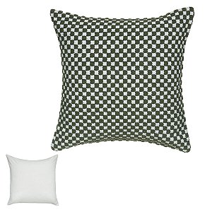 ALMOFADA ALGODAO VERDE 50X50CM FLORARTE