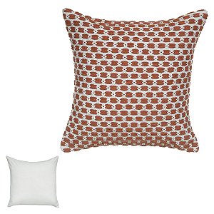 ALMOFADA ALGODAO MARROM 50X50cm FLORARTE