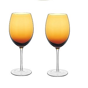 JG 2PÇ TAÇAS AGUA HOME&CO OPUS VIDRO AMBAR - 590ml