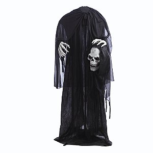 CAVEIRA DECOR S/CABECA NEGAN 135CM LUZ/SOM/MOVIMENTO HALLOWE