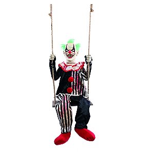 PALHACO DECORATIVO MIKE SON LUZ MOVIMENTO 135CM HALLOWEEN