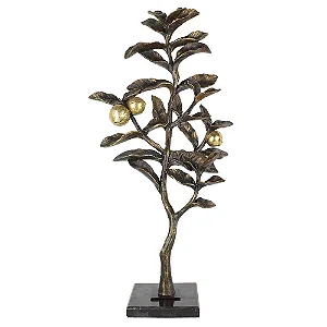 ESCULTURA DECORATIVA EM RESINA ARVORE FRUTIVERA DOUR 55,5CM
