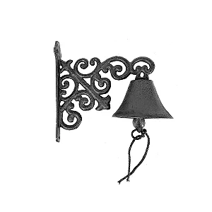 PECA DECORATIVA SINO PARA PAREDE EM FERRO PRETO 19CM