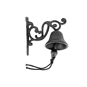 PECA DECORATIVA SINO PARA PAREDE EM FERRO PRETO 13,5CM