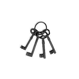 PECA DECORATIVA MOLHO DE CHAVES ANTIGAS EM FERRO PRETO 23CM