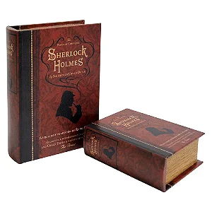 CJ DE CAIXAS LIVRO DECORATIVO VERMELHO SHERLOCK HOLMES  2PCS