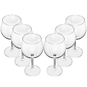 CJ 6 TACAS CRISTAL BOHEMIA P/GIN GASTRO/COLIBRI 570ml