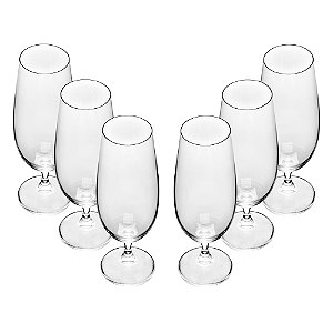 CJ 6 TACAS CRISTAL BOHEMIA  P/CERVEJA GASTRO/COLIBRI 380ml