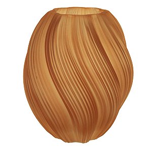 VASO DECOR VIDRO LARANJA 21,2CMX18CM FLORARTE