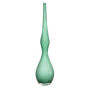 VASO DECOR VIDRO VERDE FOSCO 64CMX14CM FLORARTE