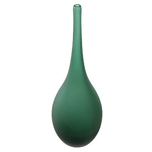 VASO DECOR VIDRO VERDE FOSCO 39CMX13CM FLORARTE