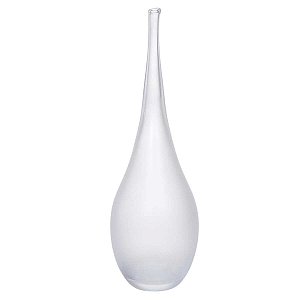 VASO DECOR VIDRO TRANSPARENTE FOSCO 50CMX15,5CM FLORARTE