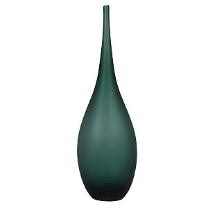 VASO DECOR VIDRO VERDE FOSCO 50CMX15,5CM FLORARTE
