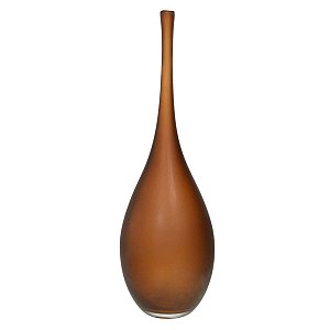 VASO DECOR VIDRO MARROM FOSCO 50CMX15,5CM FLORARTE