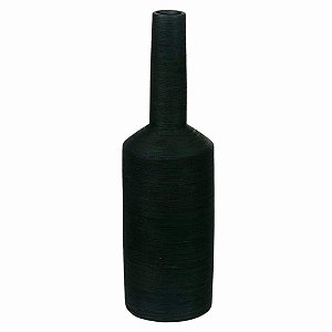 VASO DECORATIVO CERAMICA PRETO 41CMX13CM FLORARTE