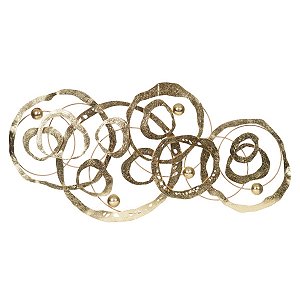 ESCULTURA DECOR CIRCULOS EM METAL DOUR 1,35MX67,9CM FLORARTE