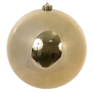 BOLA METALICA NATALINA 1PÇ DOURADO 15CM FLORARTE