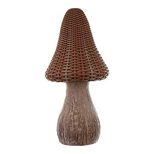 ESCULTURA COGUMELO EM RESINA BEGE 25,5CM FLORARTE