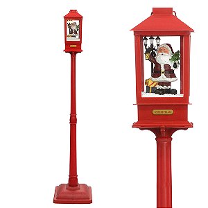 POSTE DECORATIVO NATALINO NOEL COM LUZ EM PLASTICO COM TOUCH