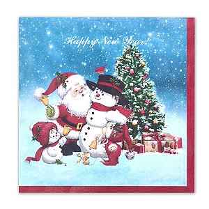 GUARDANAPO DE PAPEL NATALINO NOEL COM B NEVE 20 FOLHAS
